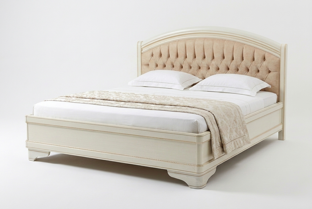 TORRIANI AVORIO Кровать 180*200 GIORGIONE CAPITONNE Camelgroup