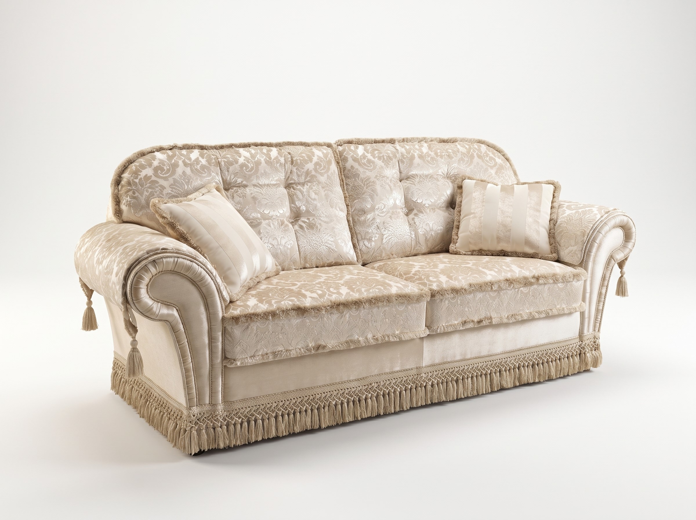 DECOR Диван-кровать 3-местный , кат.F, ткань LUMINA PLAIN 14/LUMINA DAMASK 14 (без накидок и подушек) Camelgroup