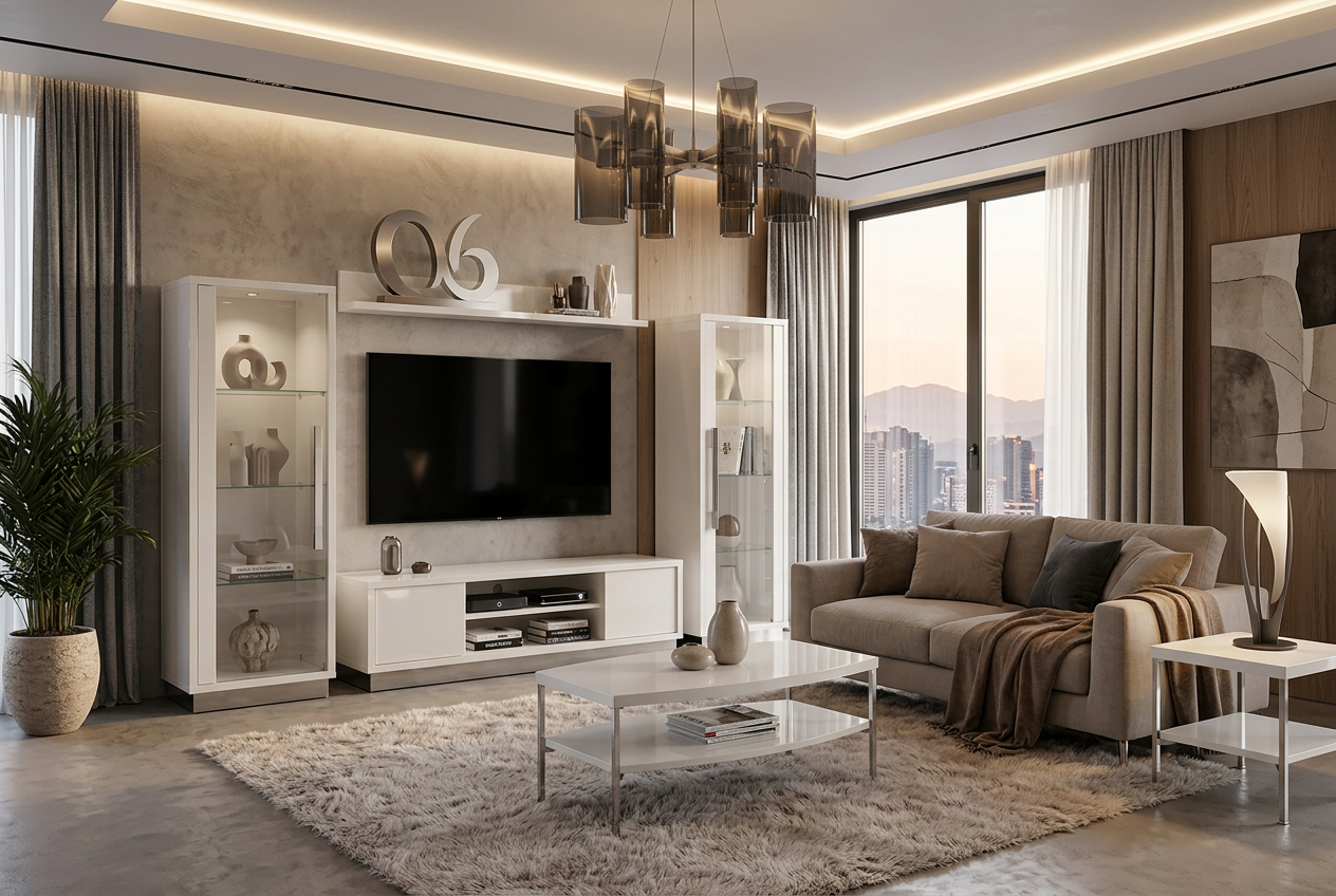 Витрина 1-дв, ручки SLIM Camelgroup