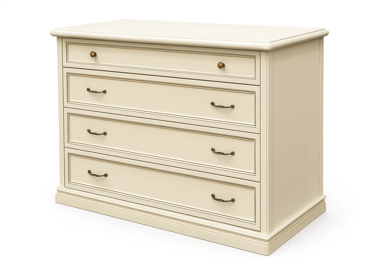 NOSTALGIA BIANCO Комод низкий 4 ящика, L.130 см Camelgroup