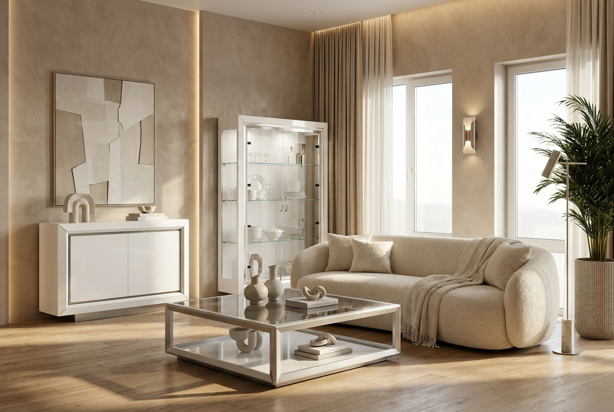 ELITE BIANCO Витрина 2-ств 